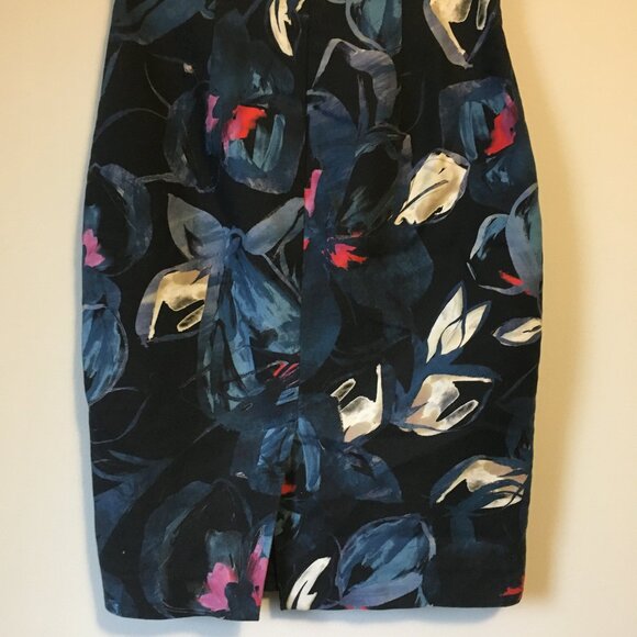 Tropical Floral Paradise High Waist Cotton Pencil Skirt - Picture 9 of 16